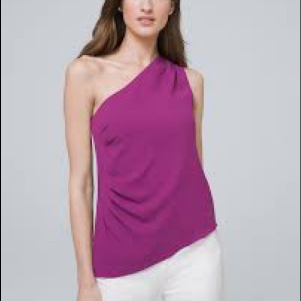 White House One Shoulder Blouse